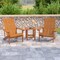 Flash Furniture Teak Adirondack Side Table and 2 Chair Set JJ-C14501-2-T14001-TEAK-GG - alternate 1